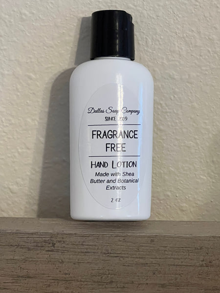 Fragrance Free Hand Lotion- 2 oz Travel Size